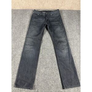 Neil Barrett Moto Zipper Jeans Indigo Straight Leg Size 32 Men's Italy